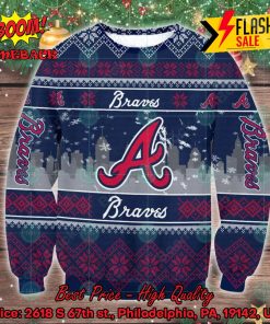 MLB Atlanta Braves Big Logo Ugly Christmas Sweater