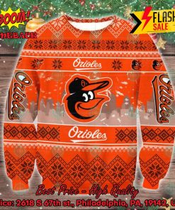 MLB Baltimore Orioles Big Logo Ugly Christmas Sweater