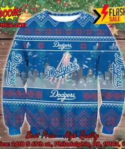 Los Angeles Dodgers Tree Ugly Christmas Fleece Sweater