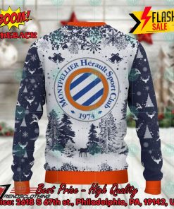 montpellier hsc big logo pine trees ugly christmas sweater 3 Jv17U