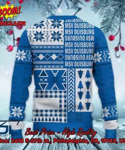 msv duisburg big logo ugly christmas sweater 3 IZM3X