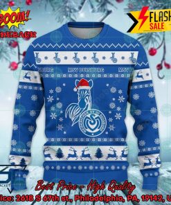 MSV Duisburg Logo Santa Hat Ugly Christmas Sweater