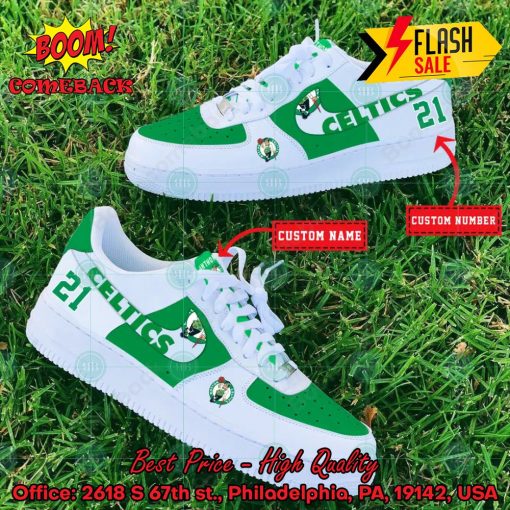 NBA Boston Celtics Personalized Nike Air Force Sneakers