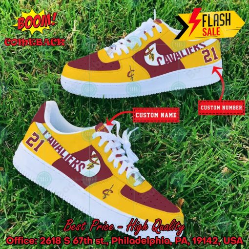 NBA Cleveland Cavaliers Personalized Nike Air Force Sneakers