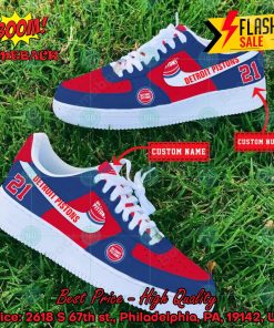 NBA Detroit Pistons Personalized Nike Air Force Sneakers
