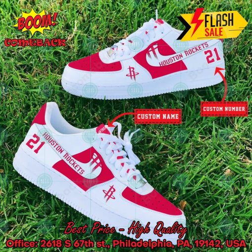 NBA Houston Rockets Personalized Nike Air Force Sneakers