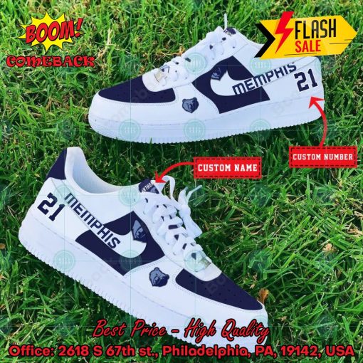 NBA Memphis Grizzlies Personalized Nike Air Force Sneakers