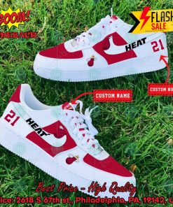 NBA Miami Heat Personalized Nike Air Force Sneakers