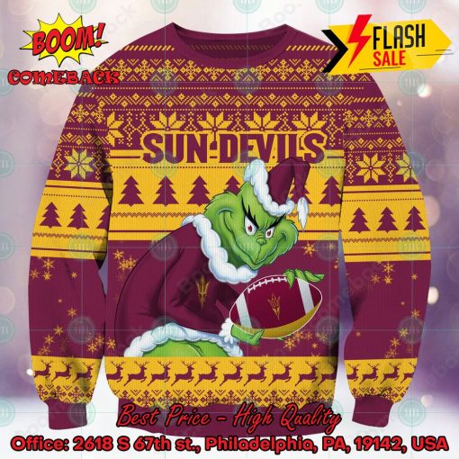 NCAA Arizona State Sun Devils Sneaky Grinch Ugly Christmas Sweater