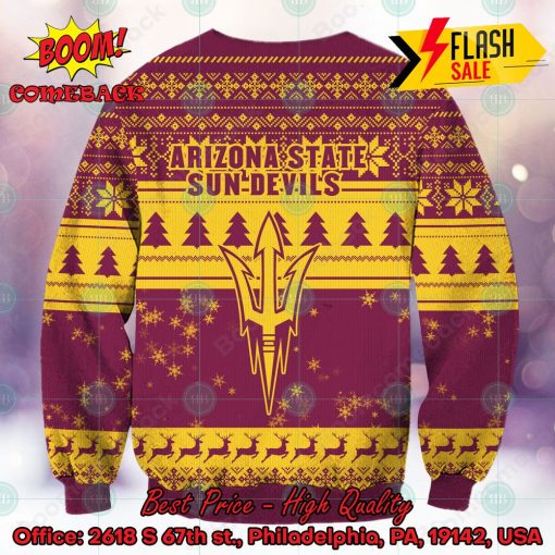 NCAA Arizona State Sun Devils Sneaky Grinch Ugly Christmas Sweater