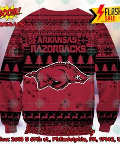 NCAA Arkansas Razorbacks Sneaky Grinch Ugly Christmas Sweater