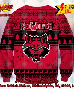 ncaa arkansas state red wolves sneaky grinch ugly christmas sweater 2 Oa3IO