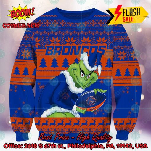 NCAA Boise State Broncos Sneaky Grinch Ugly Christmas Sweater