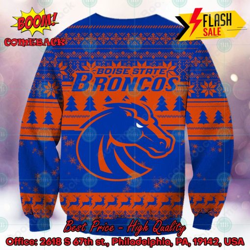 NCAA Boise State Broncos Sneaky Grinch Ugly Christmas Sweater