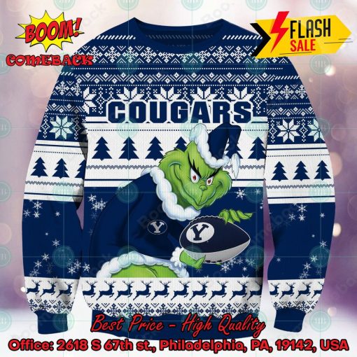 NCAA BYU Cougars Sneaky Grinch Ugly Christmas Sweater