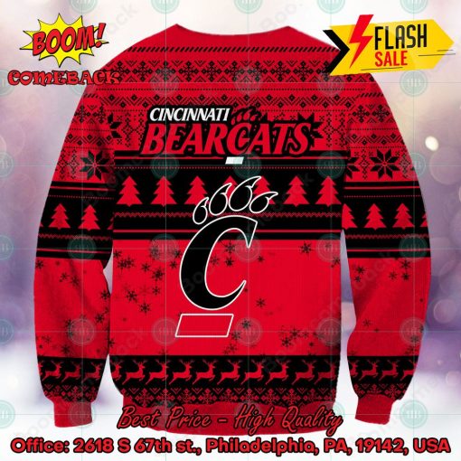 NCAA Cincinnati Bearcats Sneaky Grinch Ugly Christmas Sweater