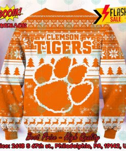 ncaa clemson tigers sneaky grinch ugly christmas sweater 2 YcS0S