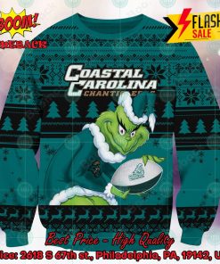 NCAA Coastal Carolina Chanticleers Sneaky Grinch Ugly Christmas Sweater