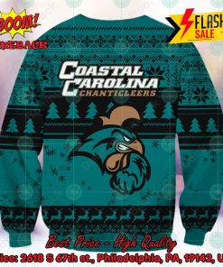 ncaa coastal carolina chanticleers sneaky grinch ugly christmas sweater 2 JnL85