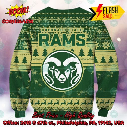 NCAA Colorado State Rams Sneaky Grinch Ugly Christmas Sweater