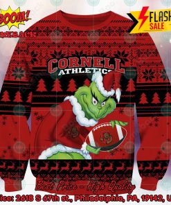 NCAA Cornell Big Red Sneaky Grinch Ugly Christmas Sweater