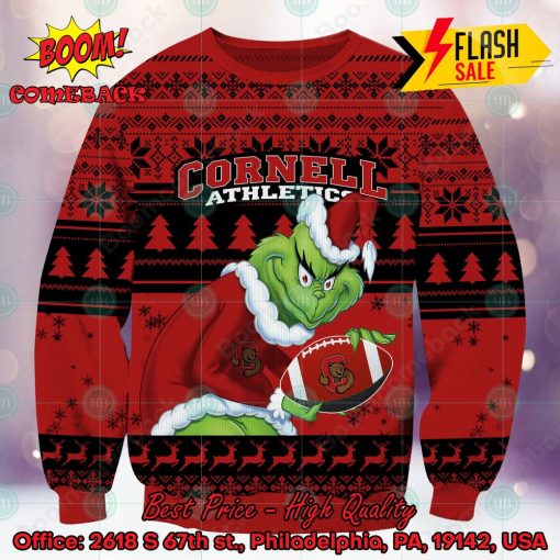 NCAA Cornell Big Red Sneaky Grinch Ugly Christmas Sweater