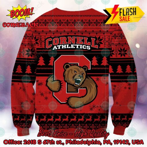 NCAA Cornell Big Red Sneaky Grinch Ugly Christmas Sweater