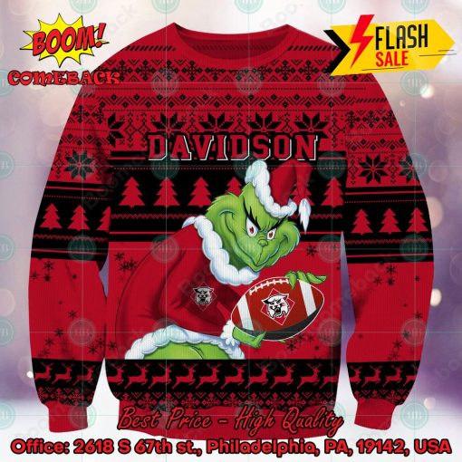 NCAA Davidson Wildcats Sneaky Grinch Ugly Christmas Sweater