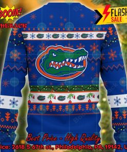 NCAA Florida Gators Grinch Hand Christmas Light Ugly Christmas Sweater