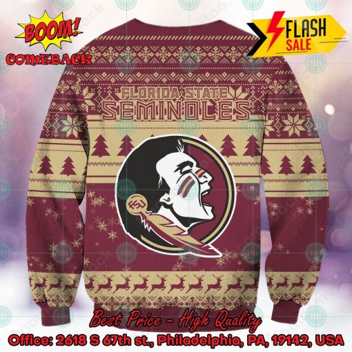 NCAA Florida State Seminoles Sneaky Grinch Ugly Christmas Sweater