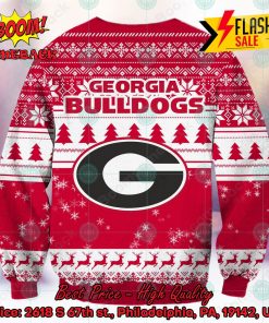 ncaa georgia bulldogs logo sneaky grinch ugly christmas sweater 2 ULFJ5