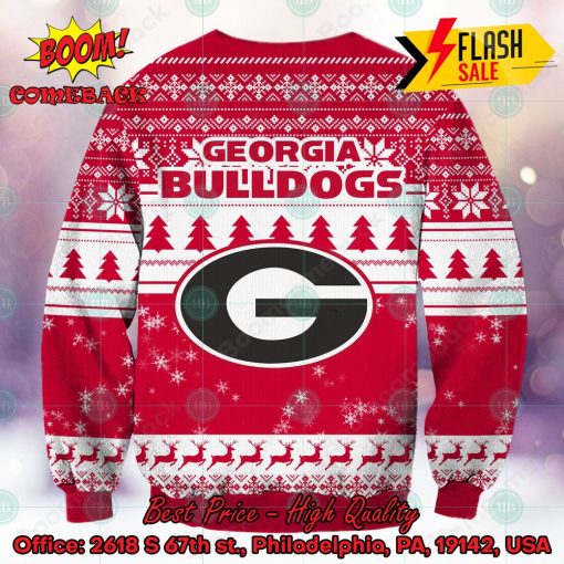 NCAA Georgia Bulldogs Logo Sneaky Grinch Ugly Christmas Sweater