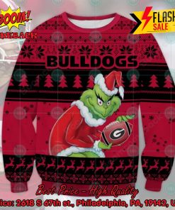 NCAA Georgia Bulldogs Sneaky Grinch Ugly Christmas Sweater