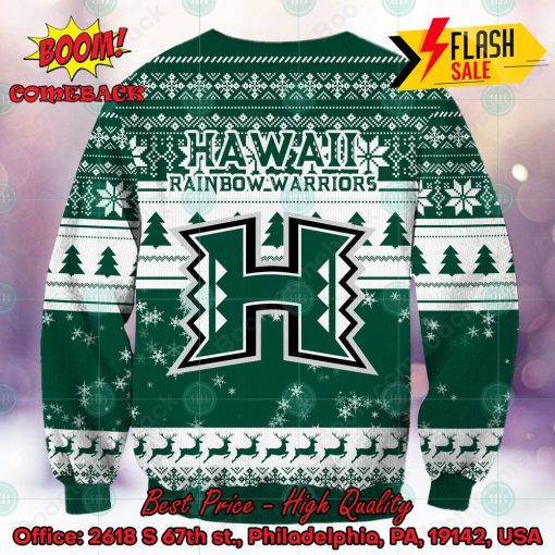 NCAA Hawaii Rainbow Warriors Sneaky Grinch Ugly Christmas Sweater