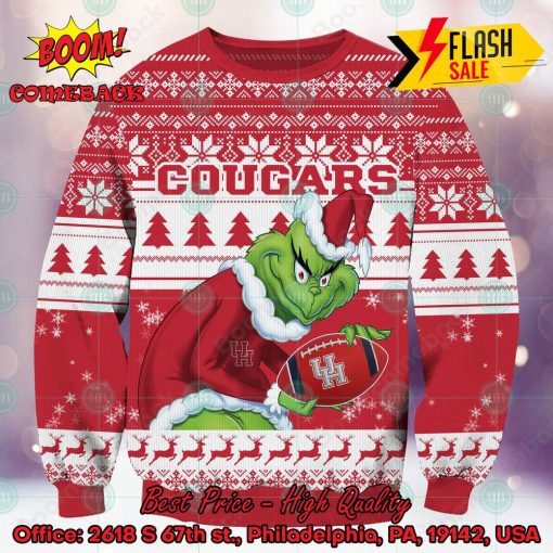 NCAA Houston Cougars Sneaky Grinch Ugly Christmas Sweater