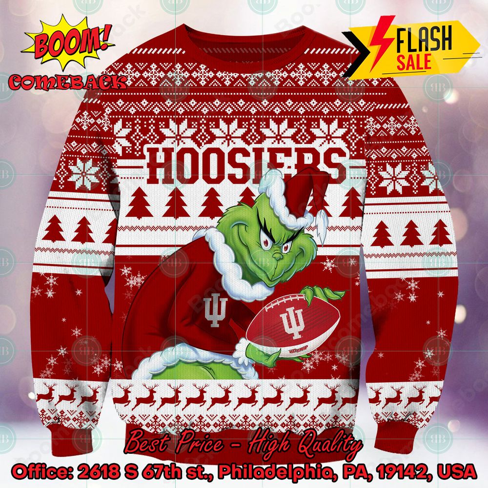 NCAA Illinois Fighting Illini Sneaky Grinch Ugly Christmas Sweater