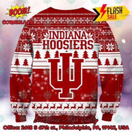 NCAA Indiana Hoosiers Sneaky Grinch Ugly Christmas Sweater