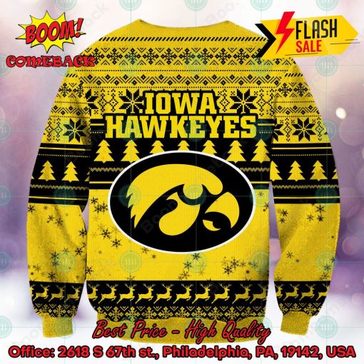 NCAA Iowa Hawkeyes Sneaky Grinch Ugly Christmas Sweater
