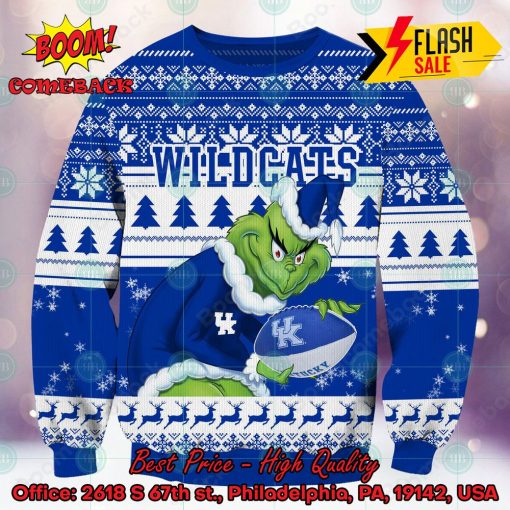 NCAA Kentucky Wildcats Sneaky Grinch Ugly Christmas Sweater