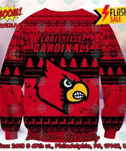 ncaa louisville cardinals sneaky grinch ugly christmas sweater 2 ud2nW