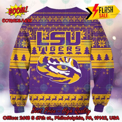 NCAA LSU Tigers Sneaky Grinch Ugly Christmas Sweater