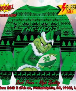 NCAA Marshall Thundering Herd Sneaky Grinch Ugly Christmas Sweater
