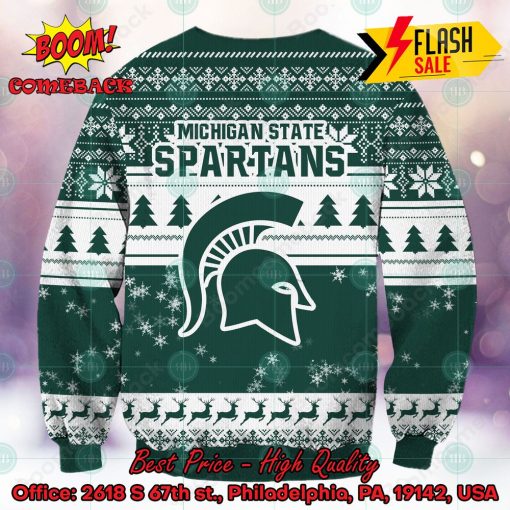 NCAA Michigan State Spartans Sneaky Grinch Ugly Christmas Sweater
