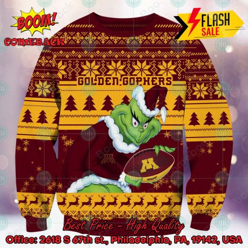 NCAA Minnesota Golden Gophers Sneaky Grinch Ugly Christmas Sweater