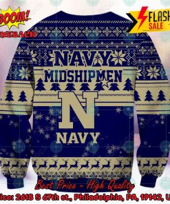ncaa navy midshipmen sneaky grinch ugly christmas sweater 2 VpP8u