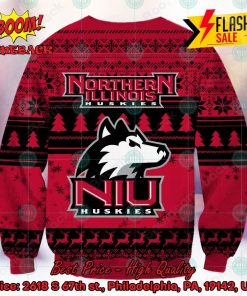 NCAA Northern Illinois Huskies Sneaky Grinch Ugly Christmas Sweater