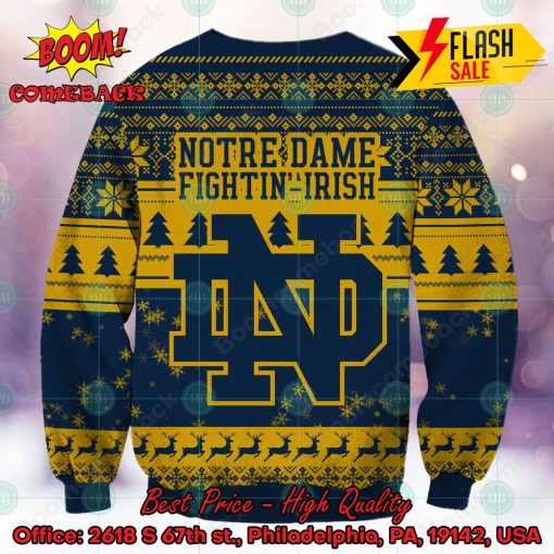 NCAA Notre Dame Fighting Irish Sneaky Grinch Ugly Christmas Sweater