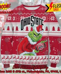 NCAA Ohio State Buckeyes Sneaky Grinch Ugly Christmas Sweater