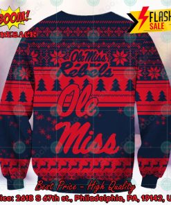 ncaa ole miss rebels sneaky grinch ugly christmas sweater 2 LVvuH
