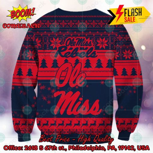 NCAA Ole Miss Rebels Sneaky Grinch Ugly Christmas Sweater